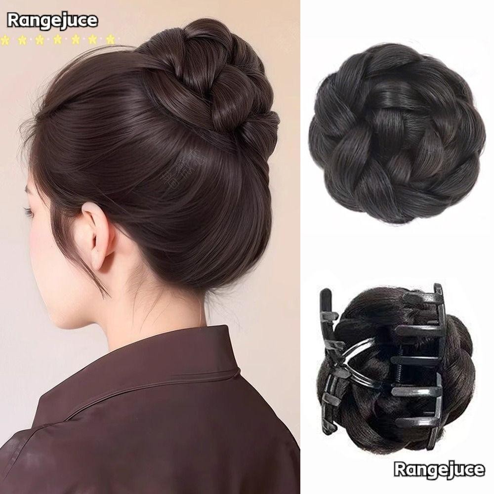 ราเกจูซ คลิปกรงเล็บบุญผม, วิกผมหัวซาลาเปาสังเคราะห์สีดําสีน้ําตาล, หรูหราปุยธรรมชาติ แฮร์พีซ ผู้หญิง
