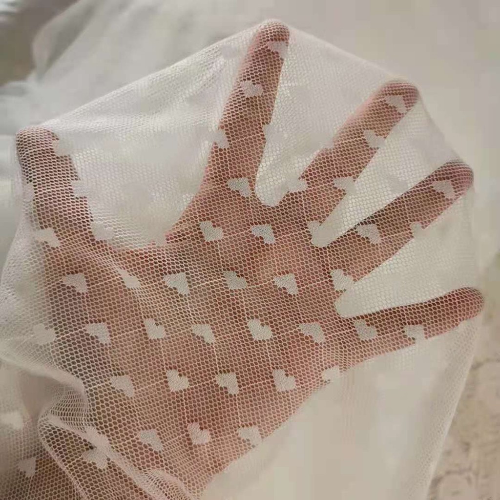 白色浪漫蕾丝网纱布料舞台婚礼纱幔台窗帘甜品台桌布网纱婚庆道具White romantic lace mesh fabric, stage weddin 4Sls2sBx9j1112