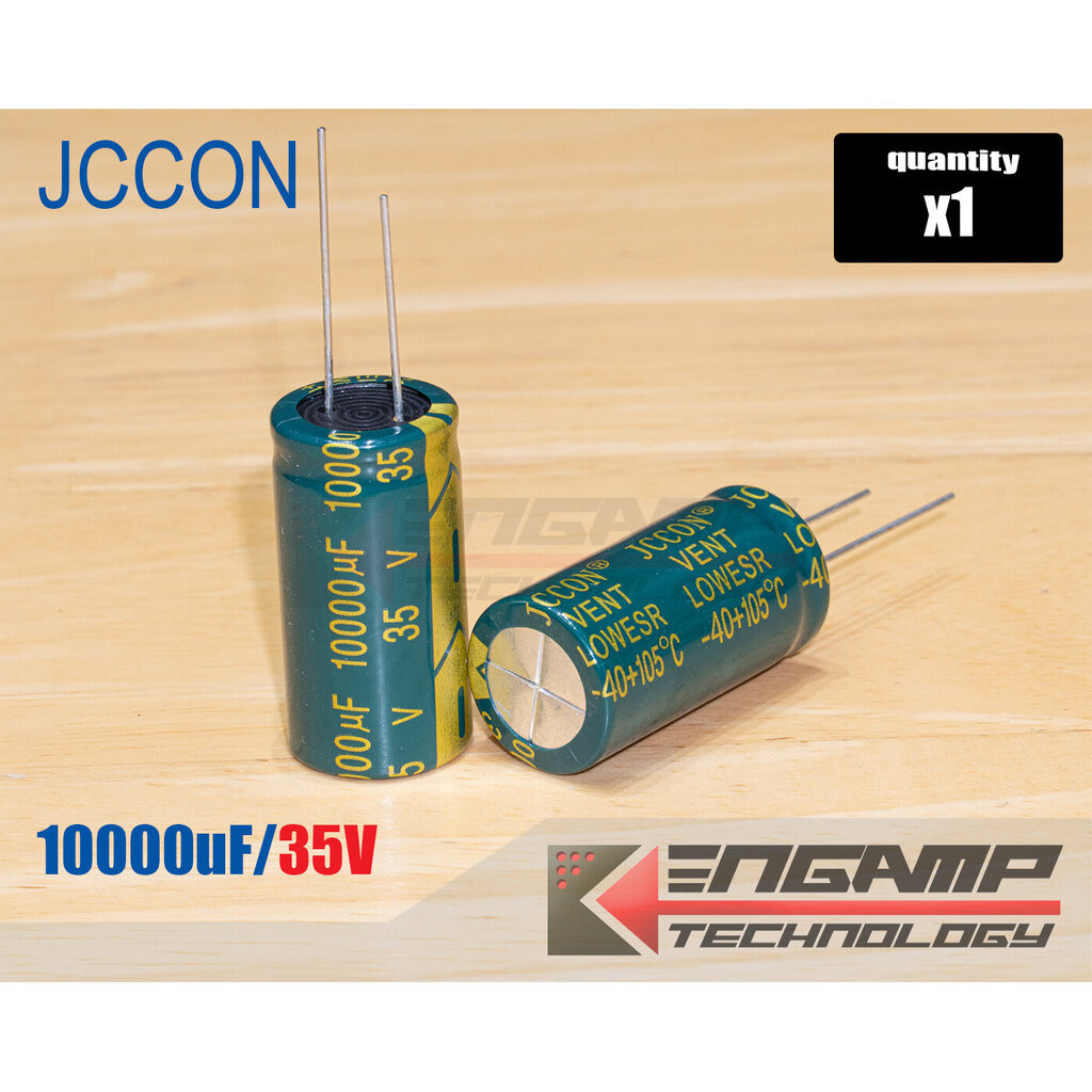 (1ตัว) [E-CAP] 10000uF/35V 105 C JCCON 18x35mm P= 7.5mm