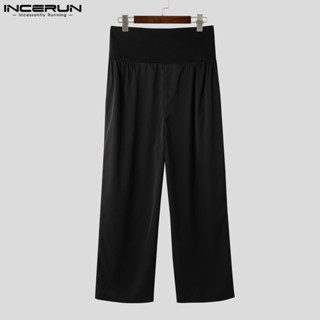 Incerun Mens Deconstructed เอวสูงถักสตรีทกางเกงสไตล์แฟชั่น