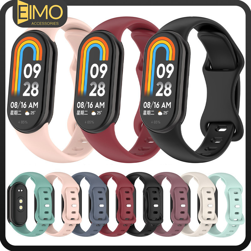 ยางรัดกีฬา for Xiaomi Mi Band 10 9 8 สร้อยข้อมือซิลิโคนอ่อนนุ่มปรับได้ for Smartwatch Xiaomi Mi Band