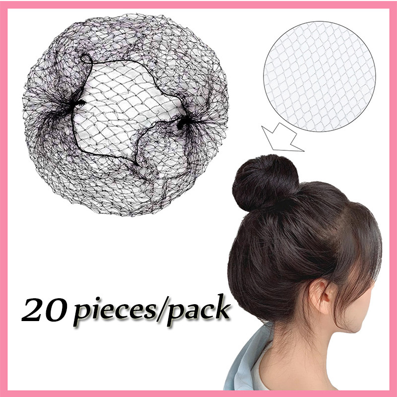 20ชิ้น/60ชิ้น ตาข่ายคลุมผมที่มองไม่เห็นที่กระชับและปกป้องเส้นผม