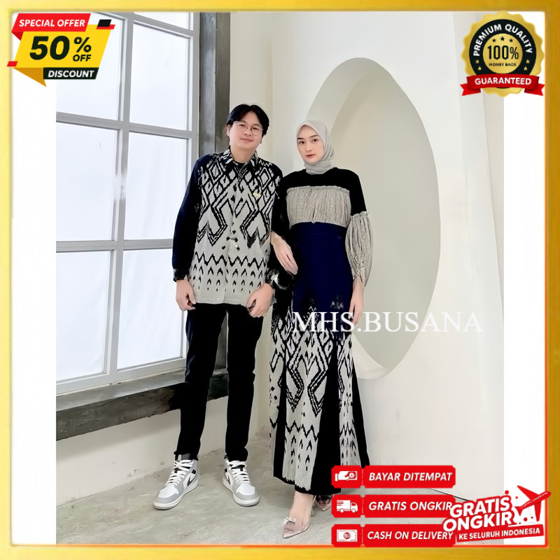 KEMEJA RAHAYU BLACK WOVEN COUPLE DRESS และ VIRAL OUTFIT SHIRT, MHSbusana