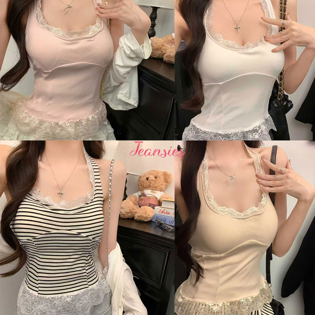 เสื้อกล้ามผู้หญิงลูกไม้ ดีไซน์ไม่เหมือนใคร สไตล์ใหม่