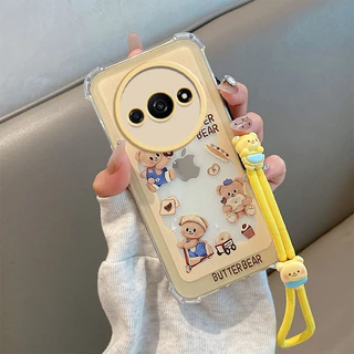เคส Redmi A3 อะนิเมะถุงลมนิรภัยป้องกันการตกเคสซิลิโคนอ่อนนุ่ม YX1