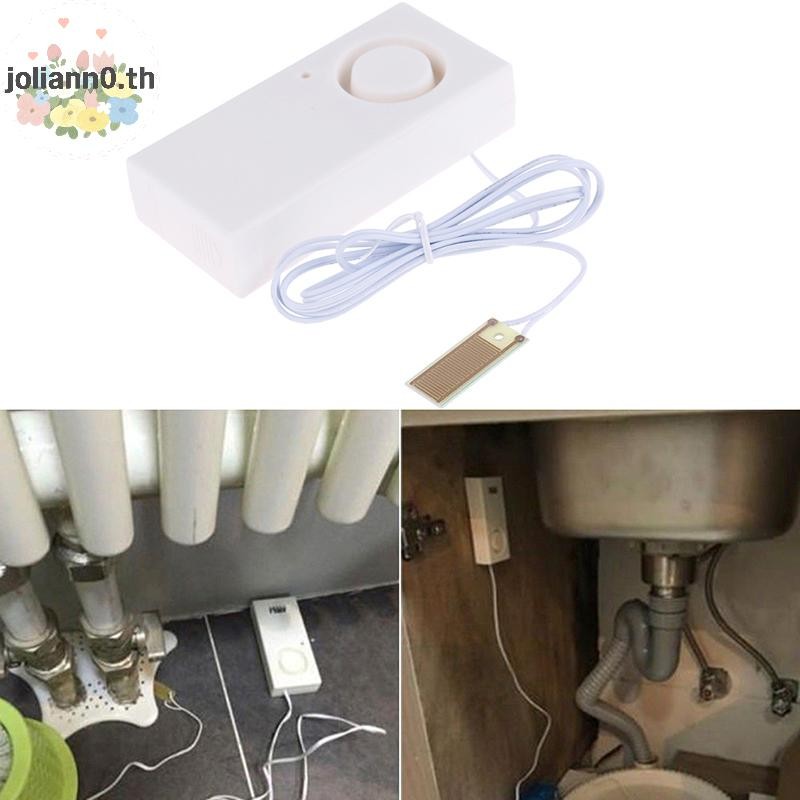 Joliann0 เครื่องตรวจจับสัญญาณเตือนการรั่วไหลของน้ํา 120dB เซ็นเซอร์การรั่วไหลของน้ํา น้ําท่วม เตือนภัยล้น th
