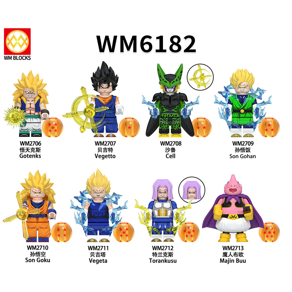 DB Cell Torankusu Majin Buu Building Son Goku Blocks Vegeta Figures ของเล่น