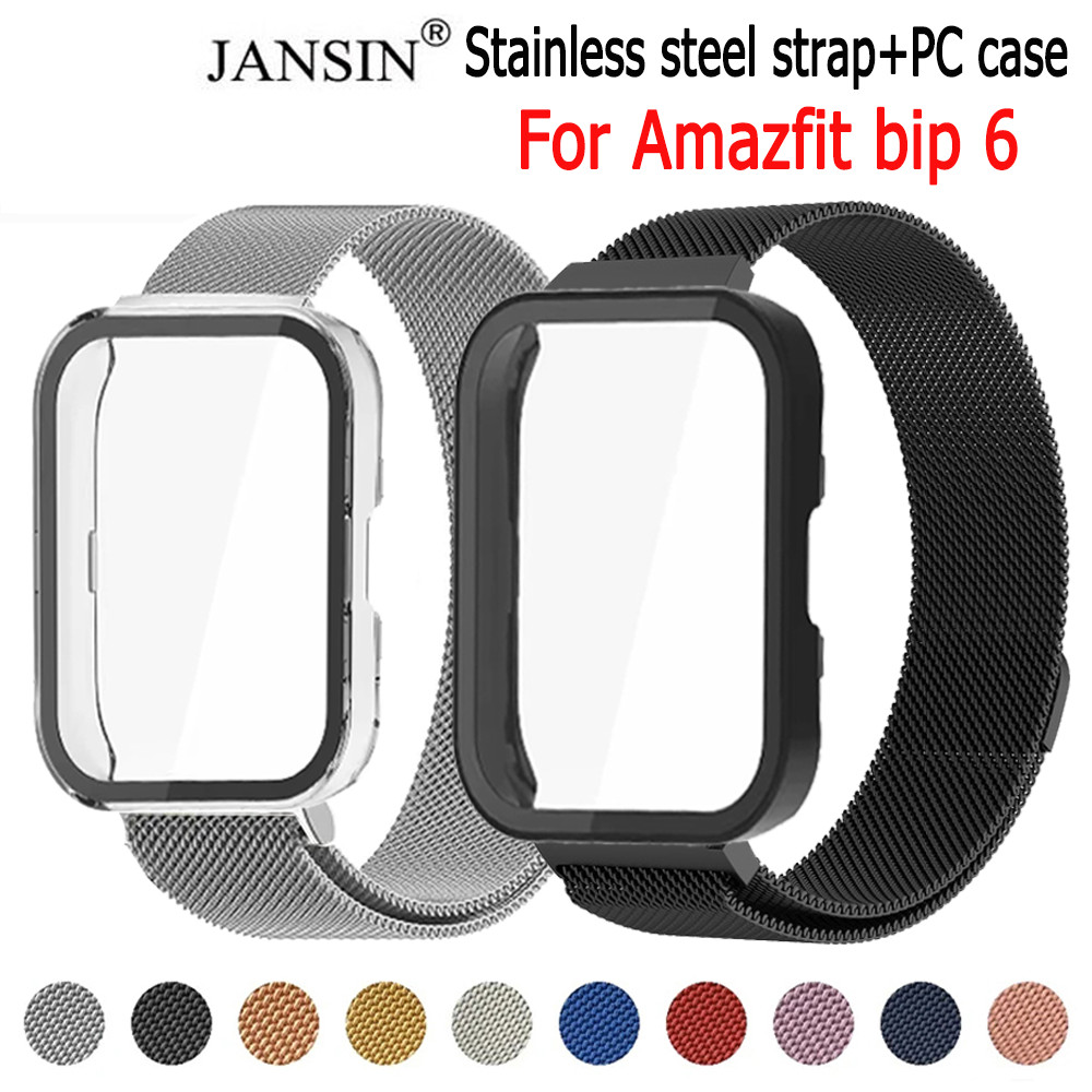 สายนาฬิกาสแตนเลสแม่เหล็กสําหรับ Amazfit bip 6
