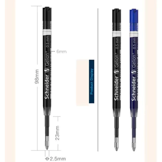 SCHNEIDER ชไนเดอร์ เจล ปากกาเจลเติม ก2 เติมเปลี่ยนรีฟิลเขียน 4 สีสํานักงานอุปกรณ์การเรียน