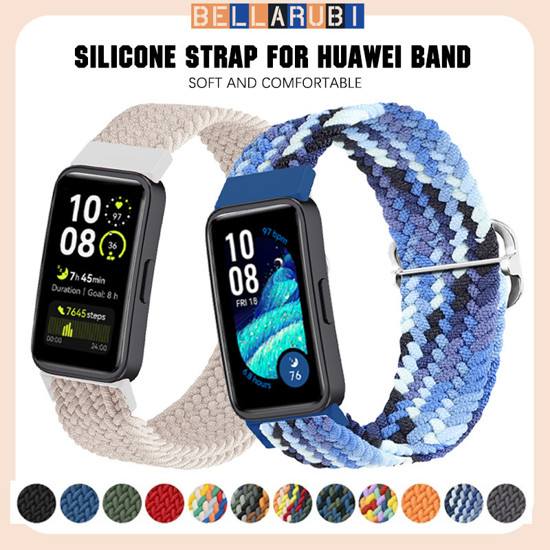 ชุดผมสายไนลอนทอ for Huawei Band 10 9 8 NFC ยืดหยุ่นทอกีฬาวงดนตรีเปลี่ยนอุปกรณ์เสริมสายรัดข้อมือ for Huawei Band 9 8