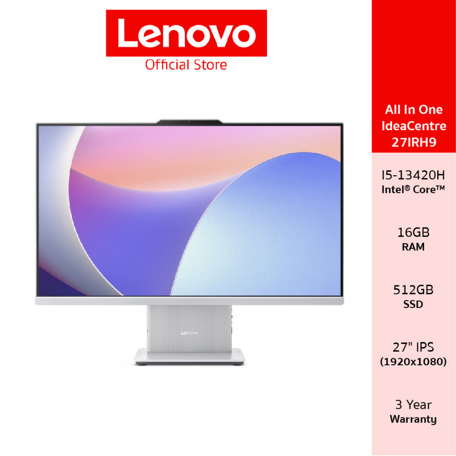 [ผ่อน 0%]Lenovo IdeaCentre AIO 27IRH9(F0HM00GUTA) Intel I5-13420H 16GB SSD 512GB 27" IPS