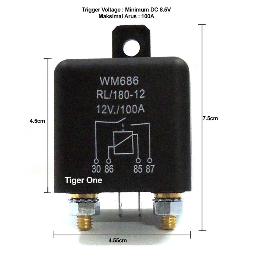 รีเลย์โซลินอยด์ 12V 100A WM686 รีเลย์แอมป์ใหญ่