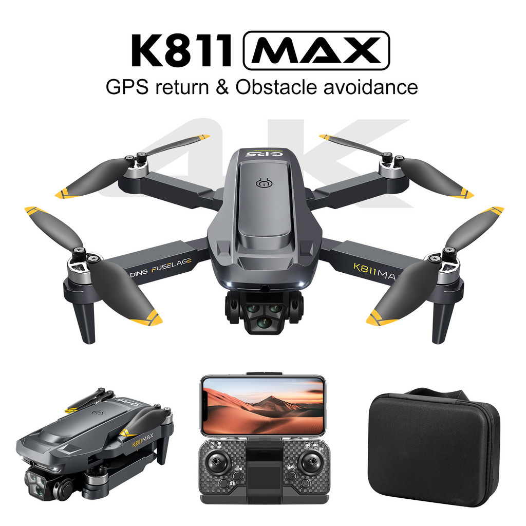 K K811MAX GPS แบบไม่มีแปรงกลับอัตโนมัติ Drone กล้องทางอากาศ Quadcopter หลีกเลี่ยงอุปสรรคเครื่องบินคว