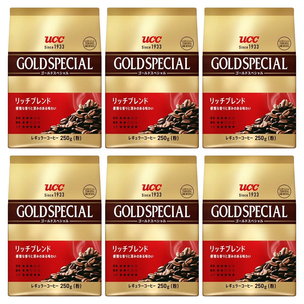 UCC Gold Special Rich Blend 1500g (250g x 6 packs) Regular Coffee (ground) [coffee beans][roasted]