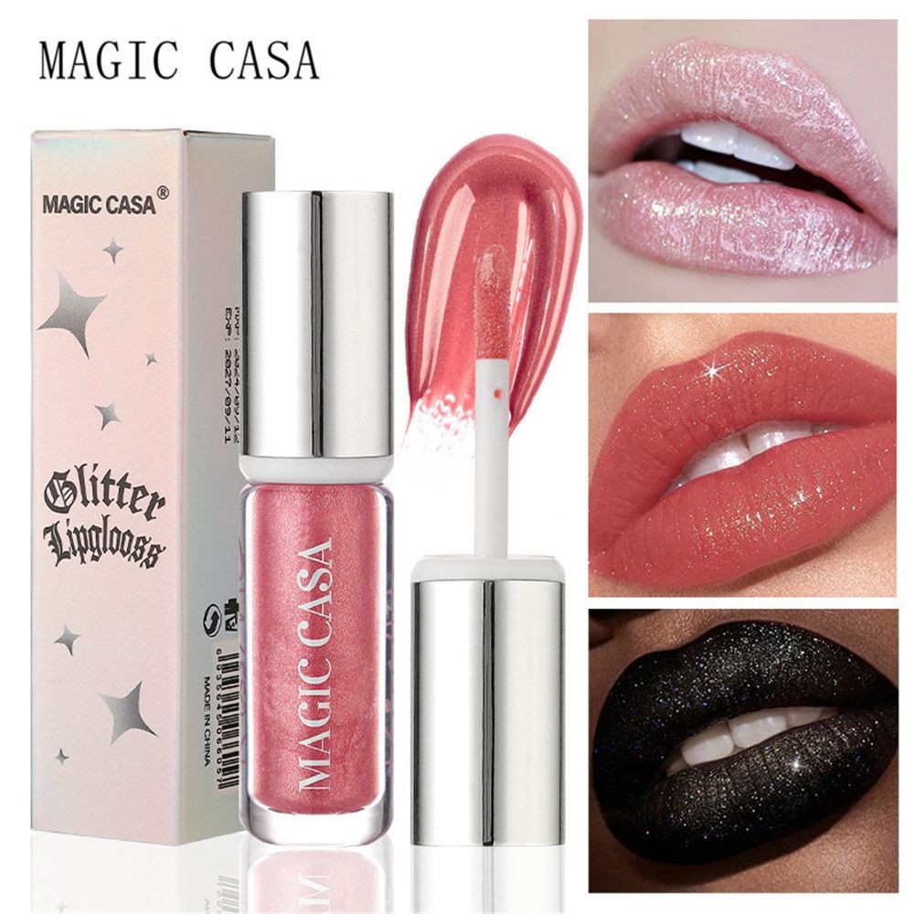 สําหรับ HalloweenMAGIC CASA Diamond Lip Glaze ฮาโลวีน Dark Vampire Lip Gloss Burst Matte ลิปสติก