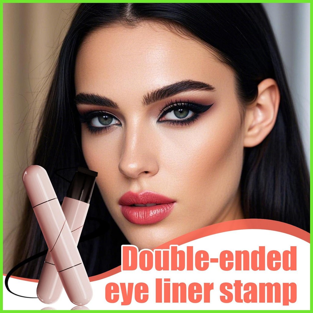 Winged Stamp Eye Liner Double Head Long Lasting Eye Liner Stamp Quick-Drying Smooth เครื่องสําอางลาย
