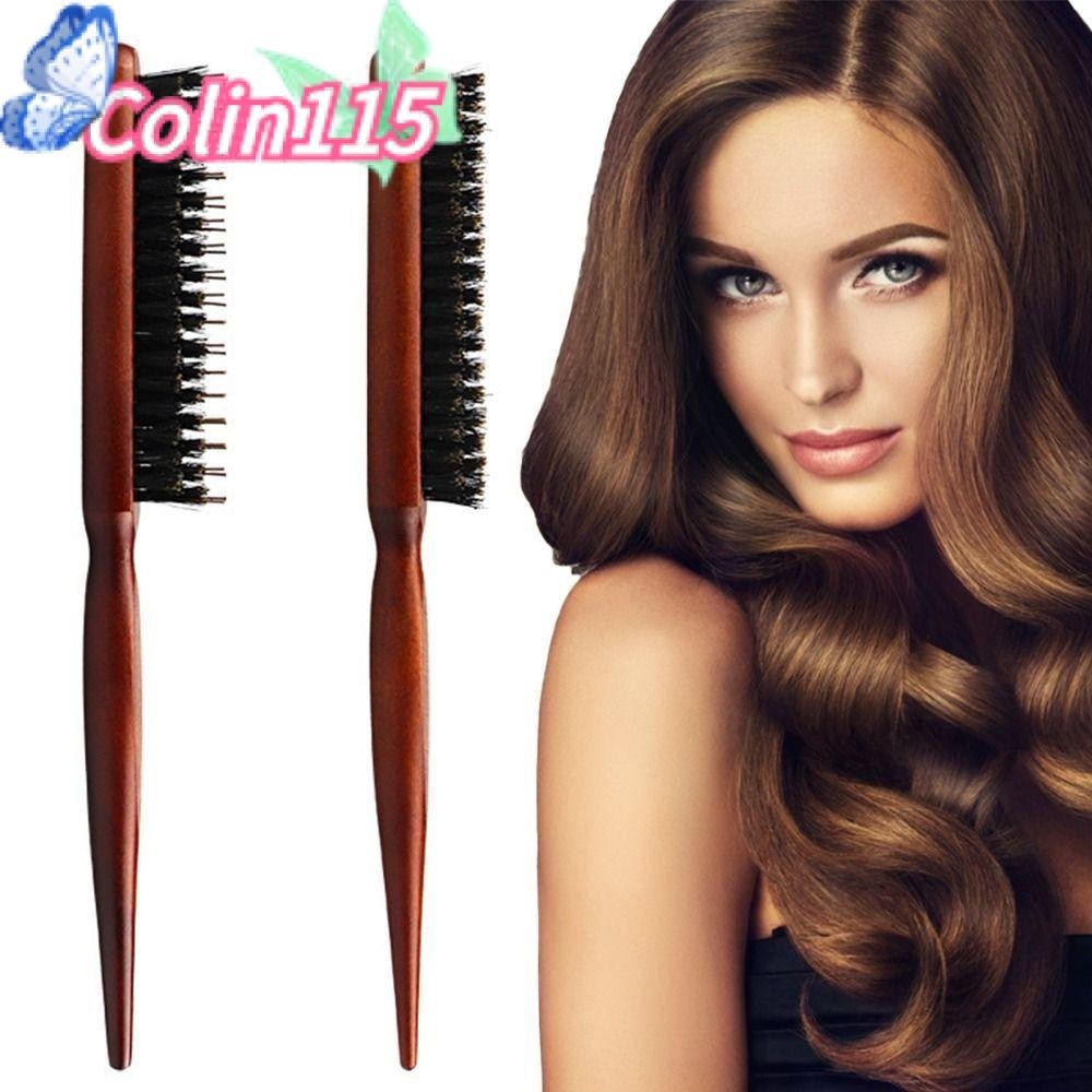 โคลินา115 หวีหางแหลม, ทนทาน 3 แถวจอนหวีตีผมปุย, หวีขนหมูป่าด้ามไม้