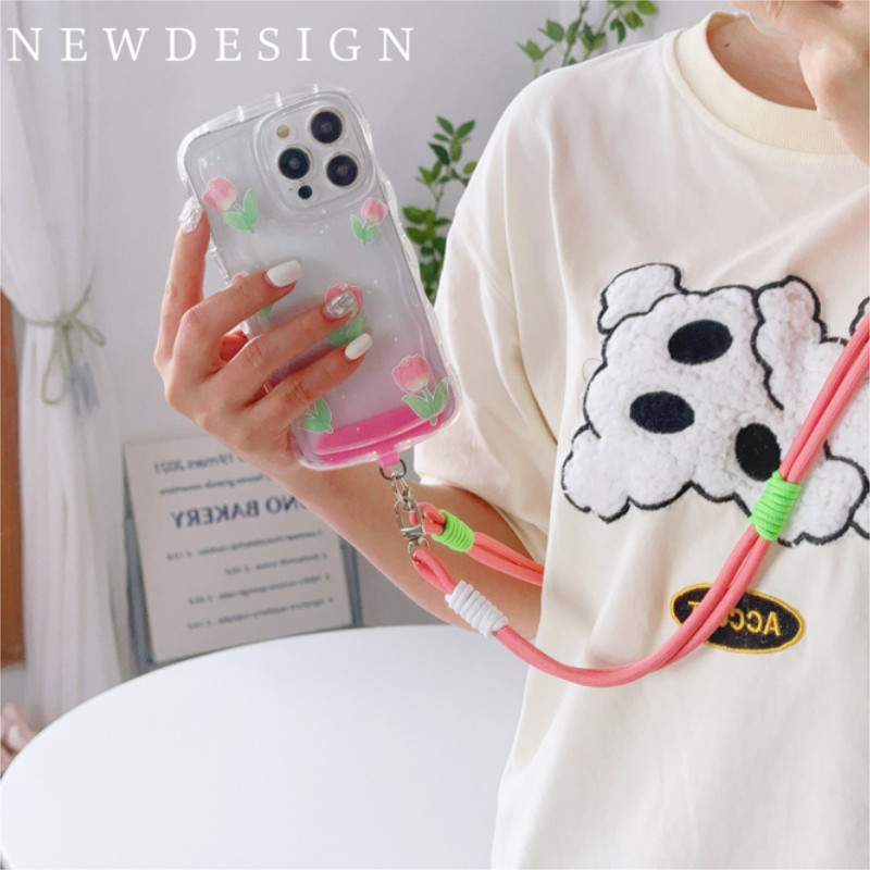 สีสันแขวนคลิปการ์ดบางเฉียบโทรศัพท์มือถือเชือกเส้นเล็กป้องกันการสูญหายสลิงทนทานชิ้นแพทช์ - รูปที่ 3