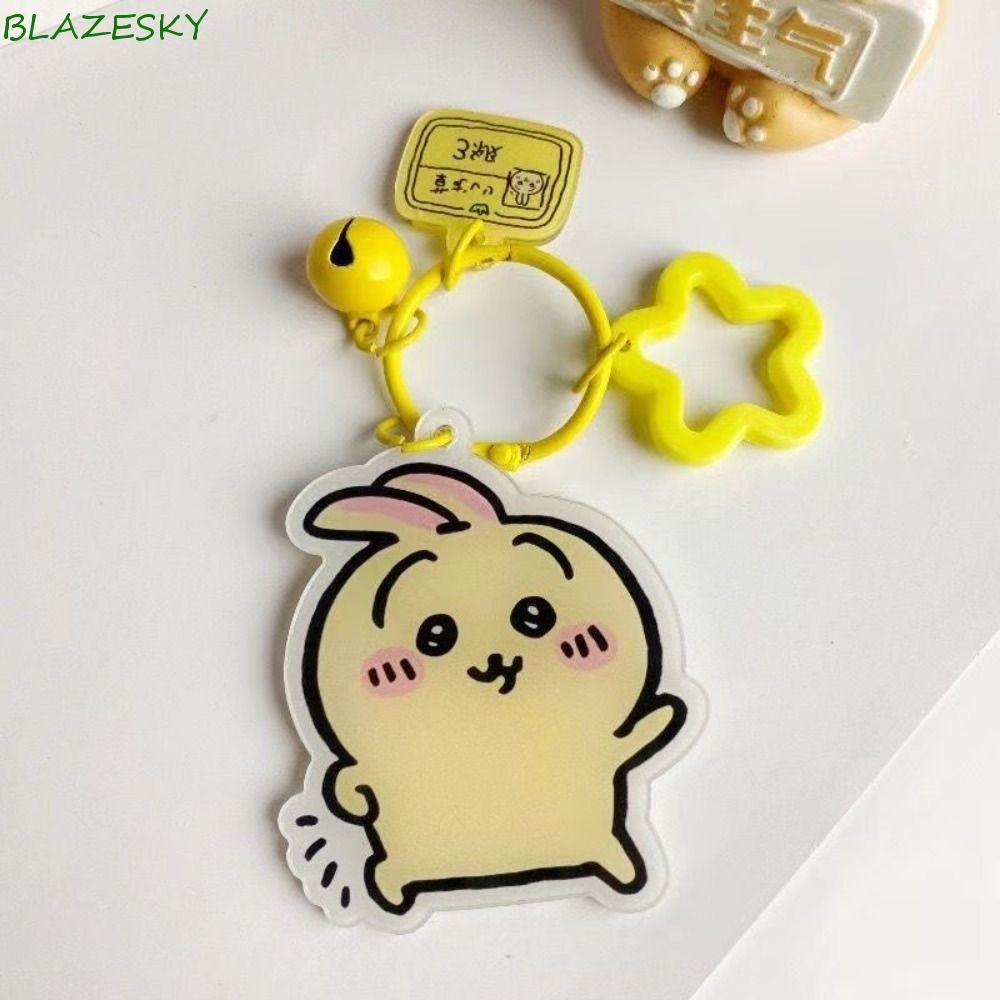 Blazesky Chiikawa พวงกุญแจ, การ์ตูนอะนิเมะตัวอักษร Usagi Key แหวน, Star เครื่องประดับอะคริลิค Kawaii เครื่องประดับอุปกรณ์เสริมพวงกุญแจ