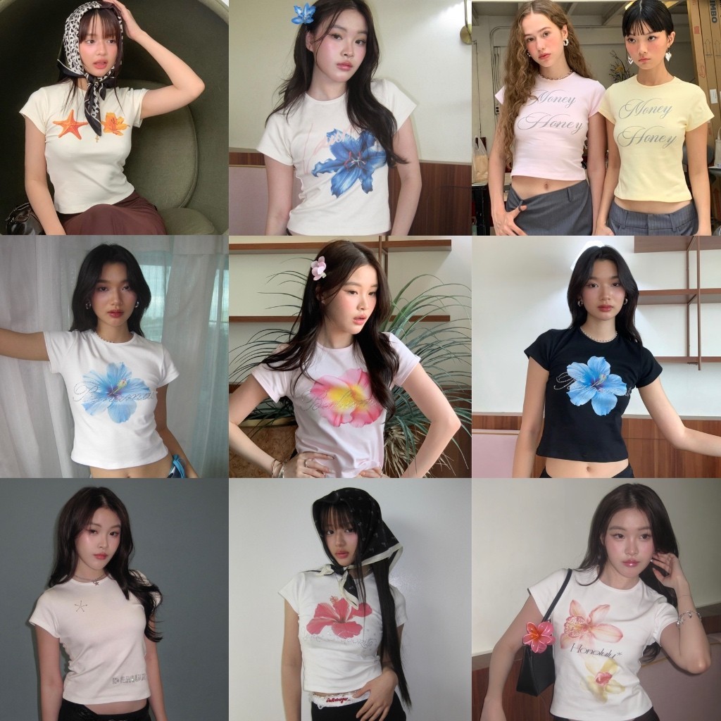 COD （จัดส่งตลอด 24 ชั่วโมง）Eternal Sunshine baby tee series by HAPPY_SHOPTH-100%Cotton T-Shir เสื้อครอป Sexy S-XL