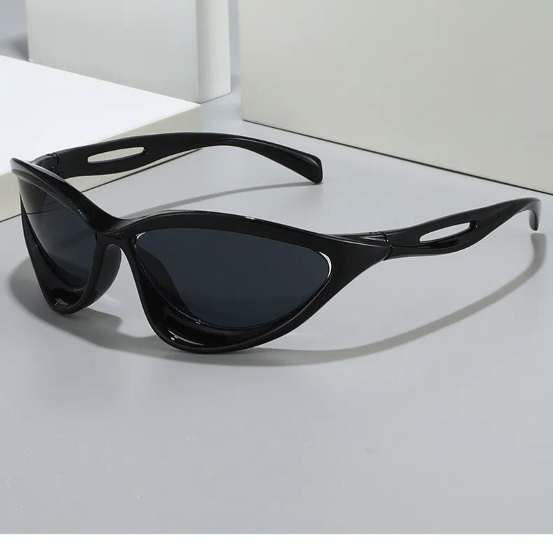 แว่นกันแดดอินเทรนด์ใหม่แฟชั่นยุโรปและอเมริกาสไตล์กีฬากระจกขี่ที่มีชื่อเสียงทางอินเทอร์เน็ตแว่นกันแดดขากลวงออก