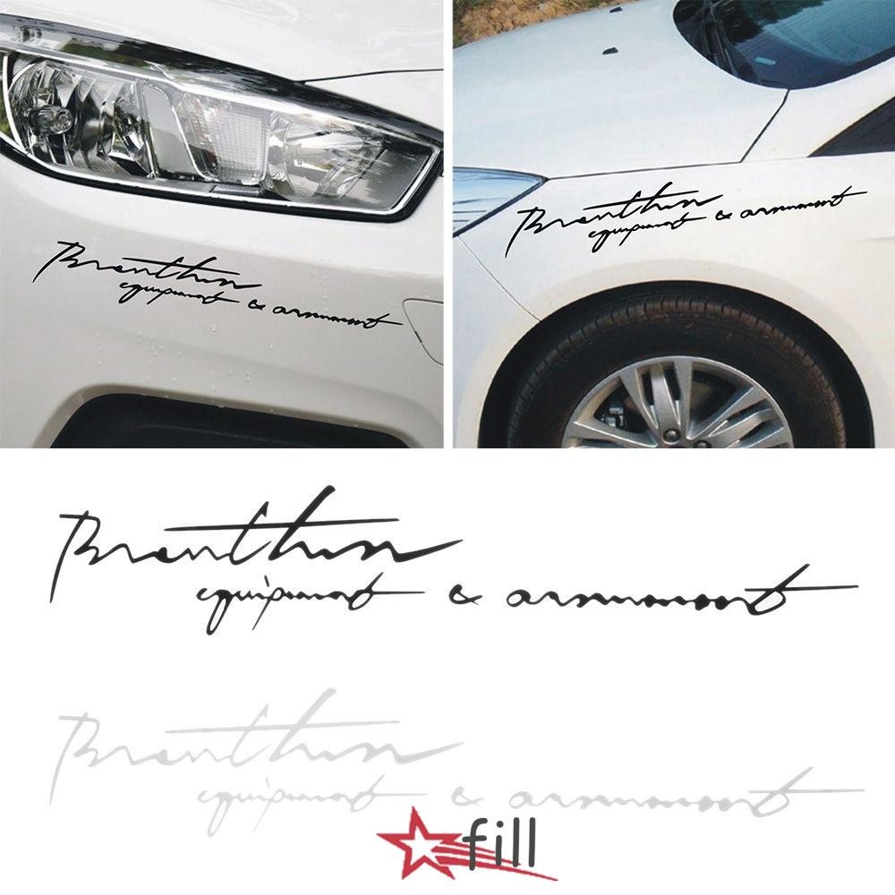 Fill Auto Decal สีดํา/สีขาวอุปกรณ์เสริมกันน้ําตัวอักษรภาษาอังกฤษลายเซ็น