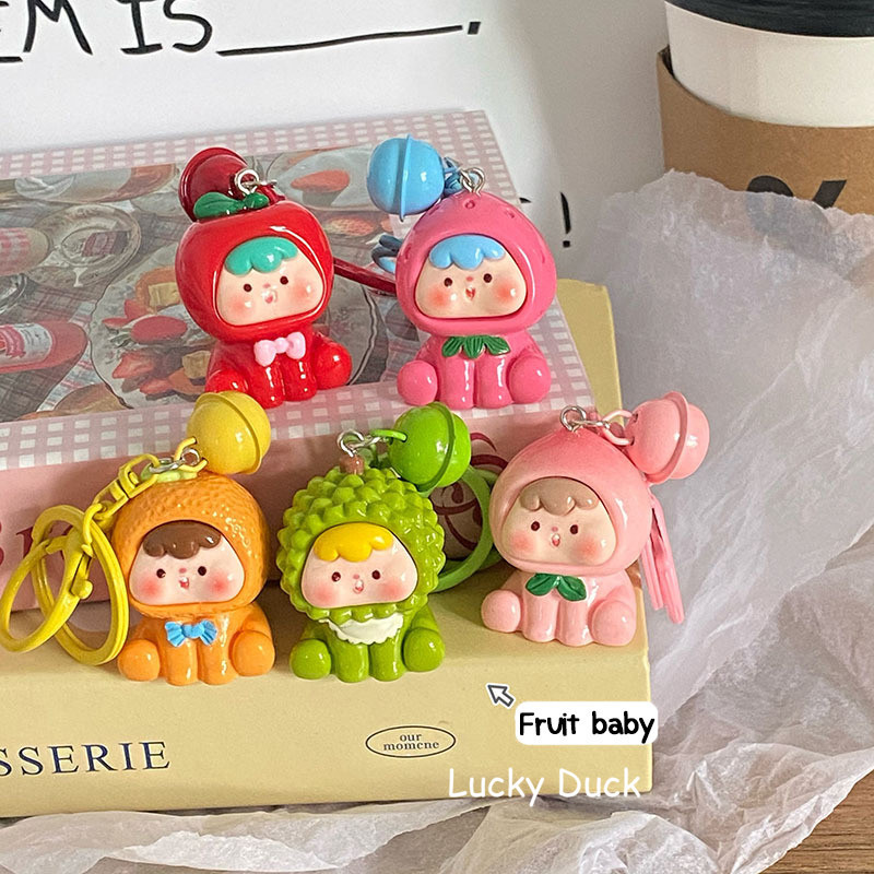 พวงกุญแจ ผลไม้ จี้การ์ตูนซานริโอ้ Cinnamoroll Kulomi สําหรับกระเป๋านักเรียน