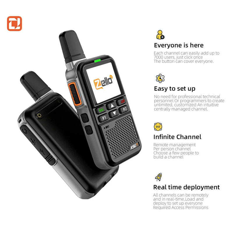 KSUT ZL38 LTE Walkie Talkies Long Range 100 Miles Zello Network Radio PTT Button WiFi POC Android Sy