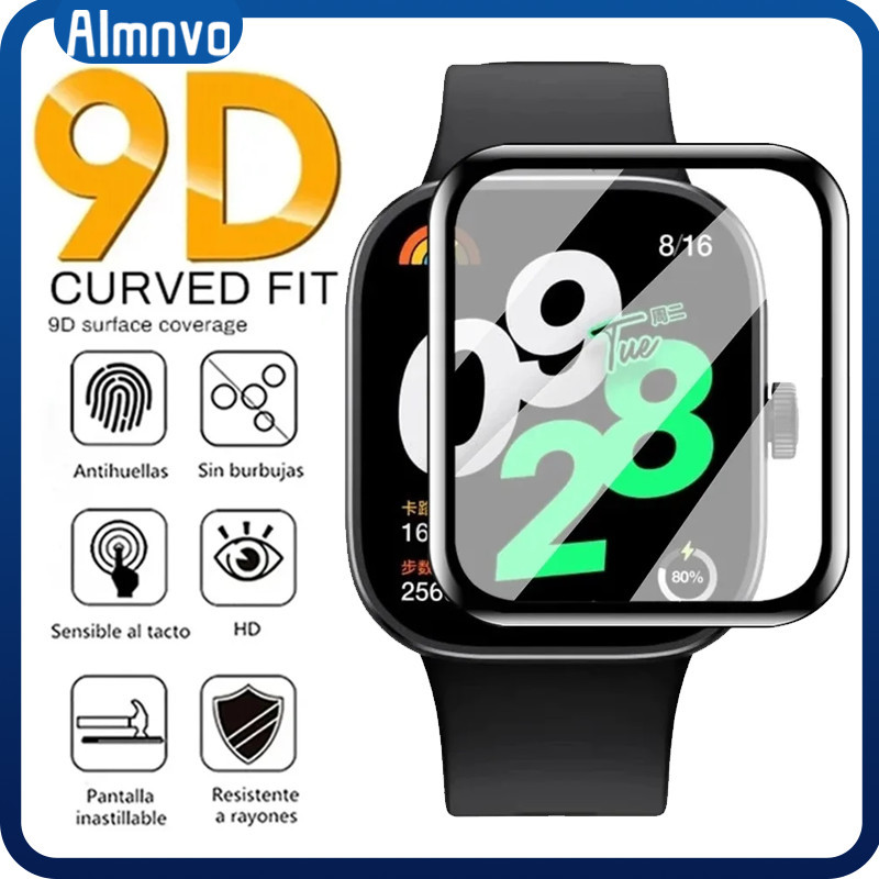 ฟิล์มกระจกนิรภัย 9D HD สำหรับ Redmi Watch 4 ฝาครอบป้องกันแบบเต็มหน้าจอ สำหรับ สมาร์ทวอทช์ Redmi Watch 5/3 Active/3 Lite