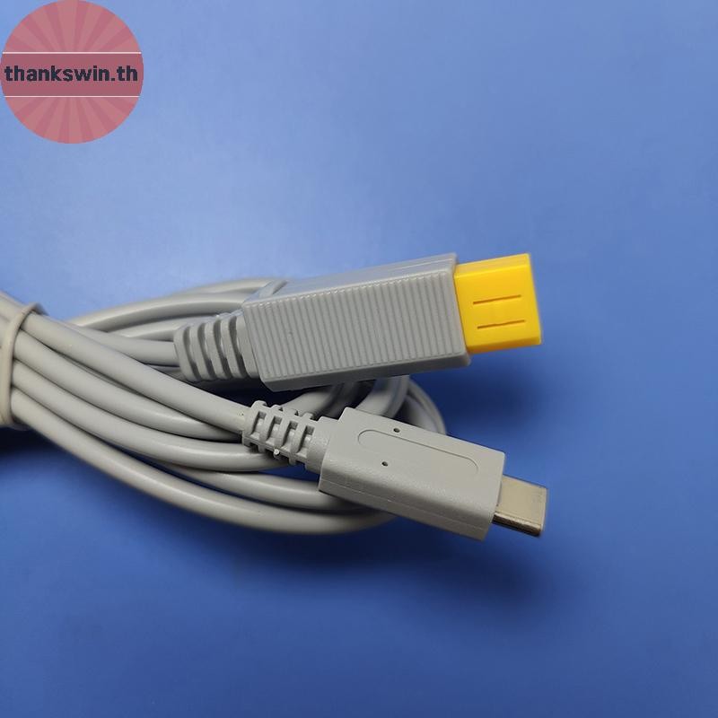 Thankswin 1 ชิ้น 2 เมตรสีเทาสําหรับ WII สําหรับ WII U โฮสต์ PD สายไฟสายชาร์จสายไฟอุปกรณ์ซ่อม th
