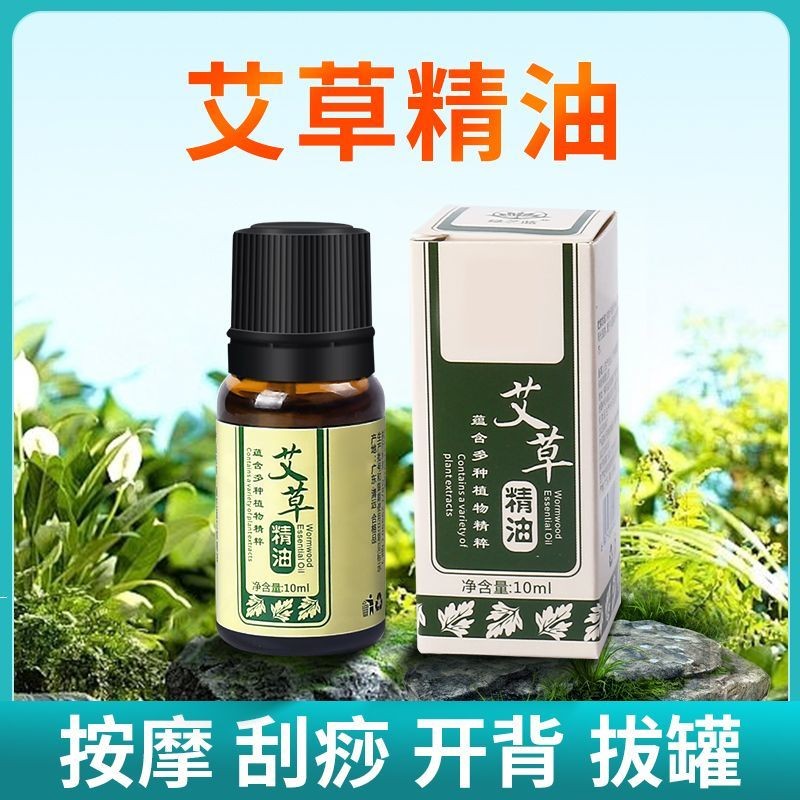 New Product#Argy Wormwood Rose Essential Oil1Bottle10ml Meridian Back Pushing Oil Body Scraping Massage Oil9wu
