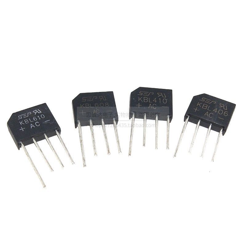 K KBL406/KBL410/KBL608/KBL610 4A/6A/1000V เตาแม่เหล็กไฟฟ้าทั่วไปใช้ Rectifier Bridge แบนสะพาน