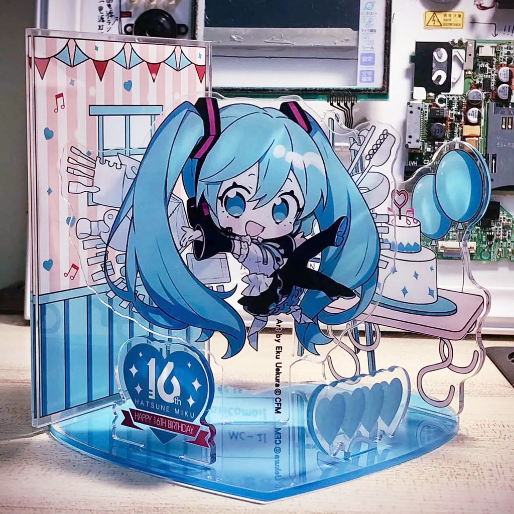 hatsune miku ป้ายตั้งอะคริลิค 5 ช่อง มิ쿠 ของแต่งโต๊ะน่ารัก NDIF