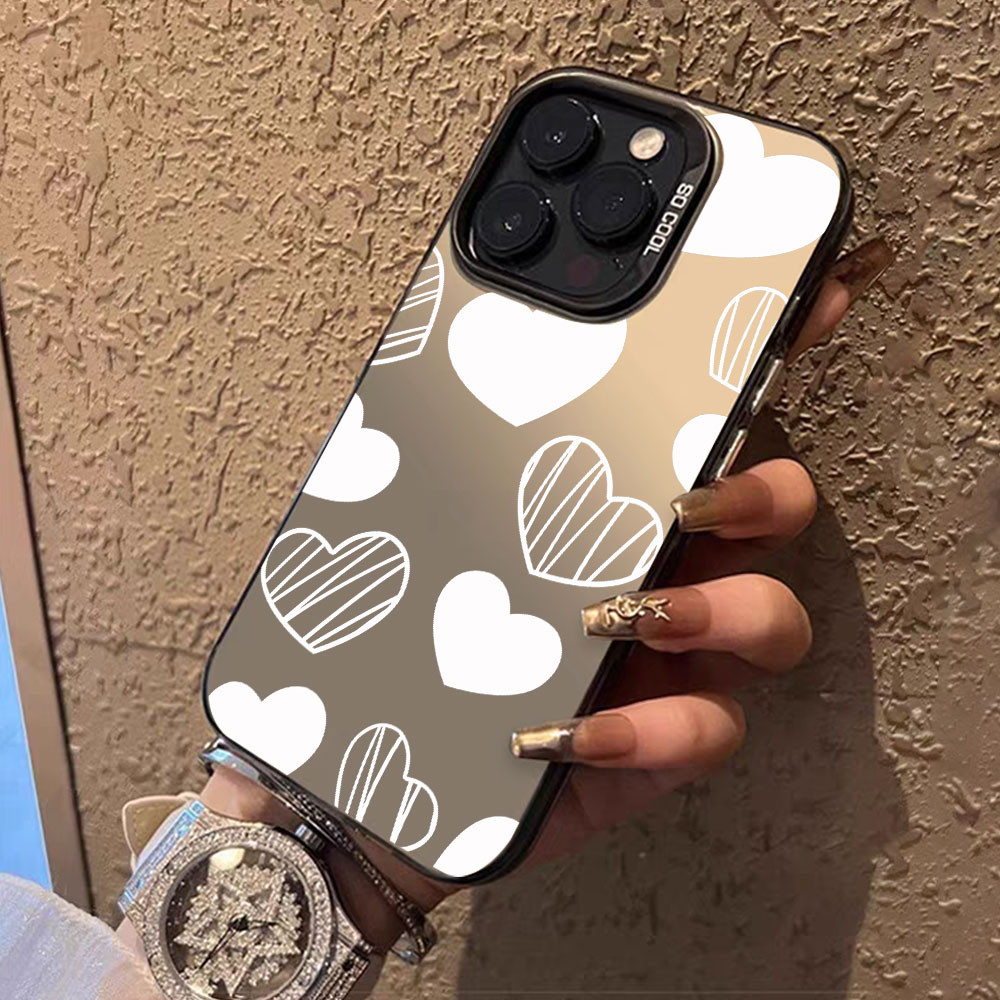 Creative Love สําหรับ Oppo Reno12 F 4G 5G/ Reno11 F /F25 Pro 5G/A55 ฝาครอบกันกระแทกสําหรับOppo A55 4G/ A55 5G/ A55S/A56 5G Reno12 Proสีชุบโทรศัพท์IMD