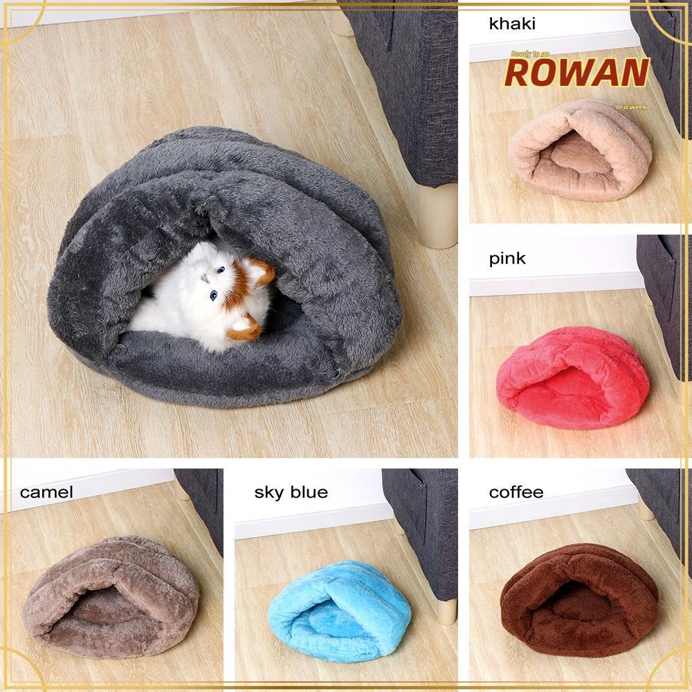 Rowans ที่นอนสัตว์เลี้ยง Plush Puppy Nest Cave Mat Kennel