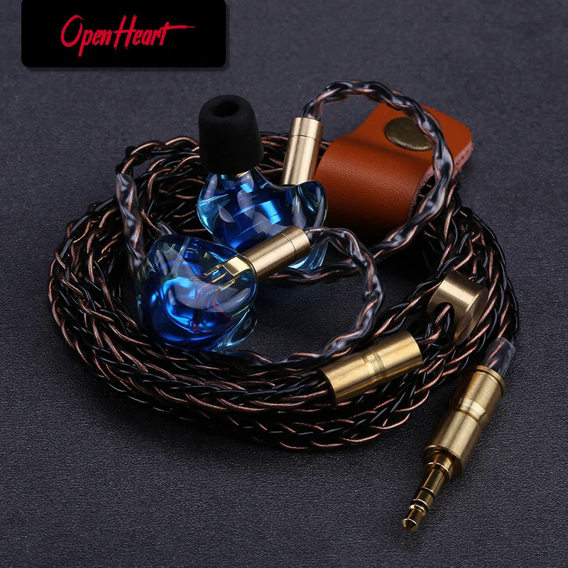 OPENHEART Resin Earbuds with Mmcx Good-looking HIFI High Quality Audio Wired Headphone Headset In-ea