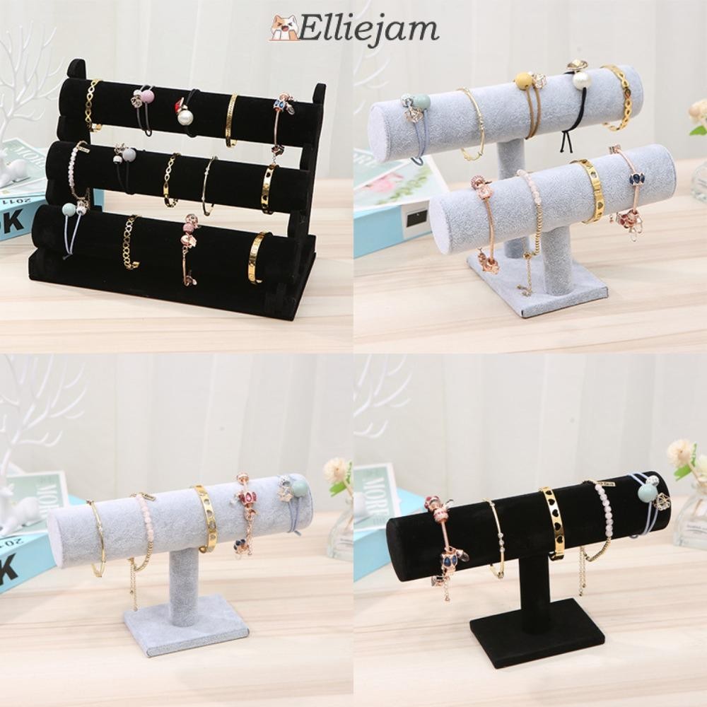 Elliejam ขาตั้งแสดงเครื่องประดับ,นาฬิกาอเนกประสงค์ T-Bar Rack,ทนทานสร้อยข้อมือ Hairband สอง-คู่ผู้ถือเครื่องประดับเครื่องประดับเครื่องประดับ