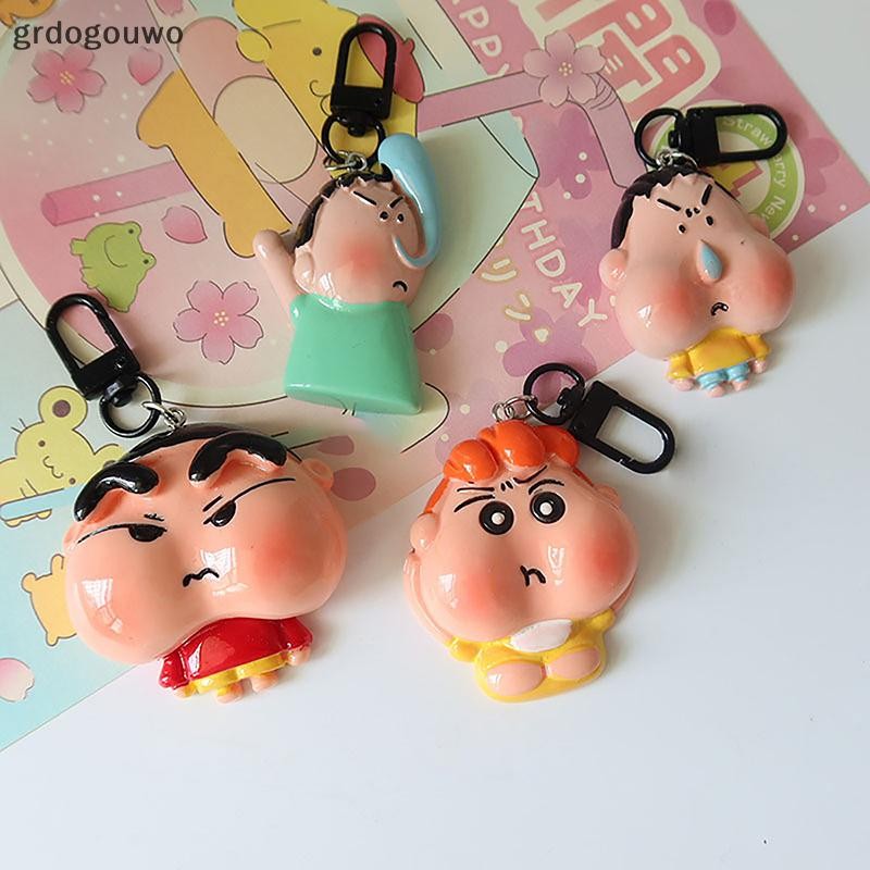Grdog Kawaii ของเล่นกระเป๋าเป้สะพายหลังจี้กระเป๋านักเรียนตกแต่ง Crayon Shin-Chan Nohara Himawari Boochan น่ารักการ์ตูนพวงกุญแจเด็กวันหยุดของขวัญ th