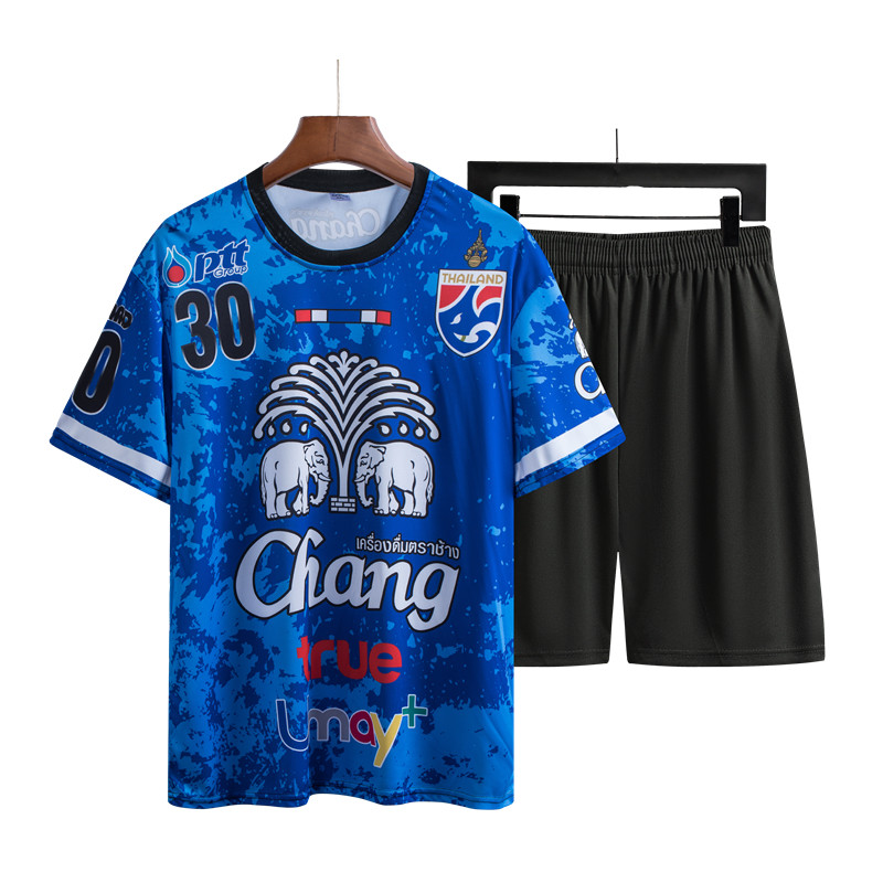 ชุดฟุตบอล ชุดเซ็ทผู้ชาย เสื้อยืด+กางเกงขาสั้น ระบายอากาศดี สวมใส่สบาย