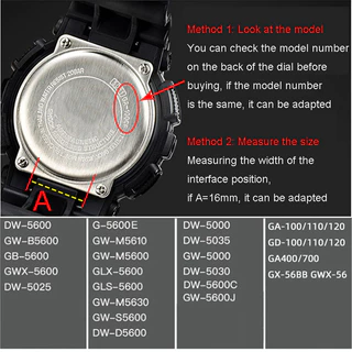 16 มม.ไนลอนสายนาฬิกาสําหรับ Casio G-SHOCK DW-5600/610 GA2100 อะแดปเตอร์นาฬิกา Band กีฬาผ้าใบสร้อยข้อมือผู้หญิงผู้ชายสายรัดข้อมือ