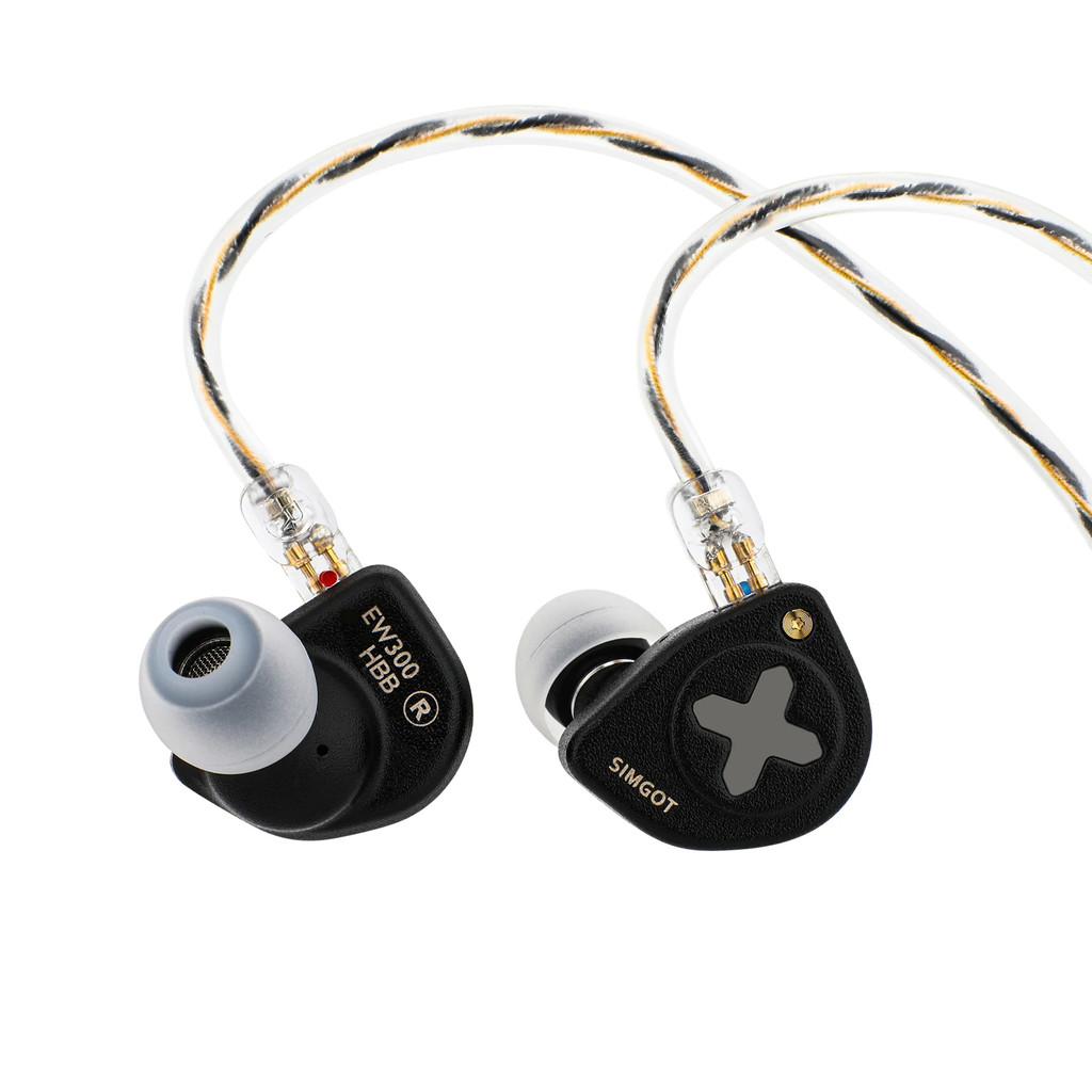 Simgot HBB EW300 1DD+1Planar+1PZT Hybrid Driver In Ear Monitor หูฟังแบบมีสายพร้อมสายเคเบิล IEC ของ S