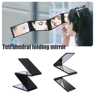 ร้านอยู่ที่ไทย กระจกพับได้ ขยายได้ 4ทาง สำหรับแต่งหน้า ตัดผมด้วยตนเอง Mirror 360°แบบพกพา