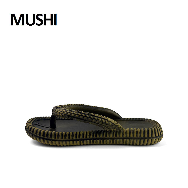 Mushi COD รองเท้าแตะผู้ชาย รองเท้าแตะ รองเท้าแตะ กันลื่น เรียบง่าย