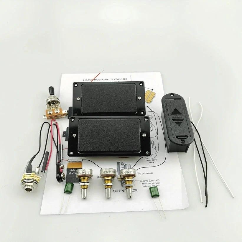 ปิ๊กอัพกีตาร์ไฟฟ้า Active pickup Humbucker Active 9V แหล่งจ่ายไฟแบตเตอรี่