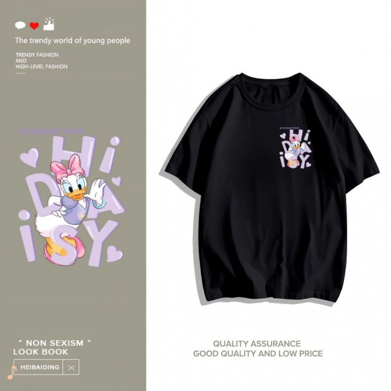 สบายร้อยเทรนด์แฟชั่นที่สวยงามและใจกว้างทุกชนิดสวมเสื้อยืดคอกลมพิมพ์เสื้อยืด koo’sเสื้อยีด1-61♬