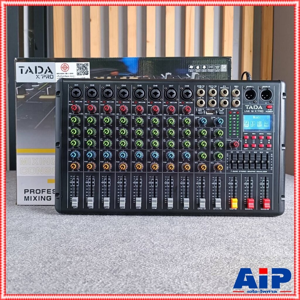 TADA LIVE-12 MIXER มิกเซอร์ ธาดา LIVE 12 LIVE12 Bluetooth มี USB เล่น Mp3 ได้ มีเอฟเฟกแท้ effect EQ 7 แบนด์ มี REC บั...