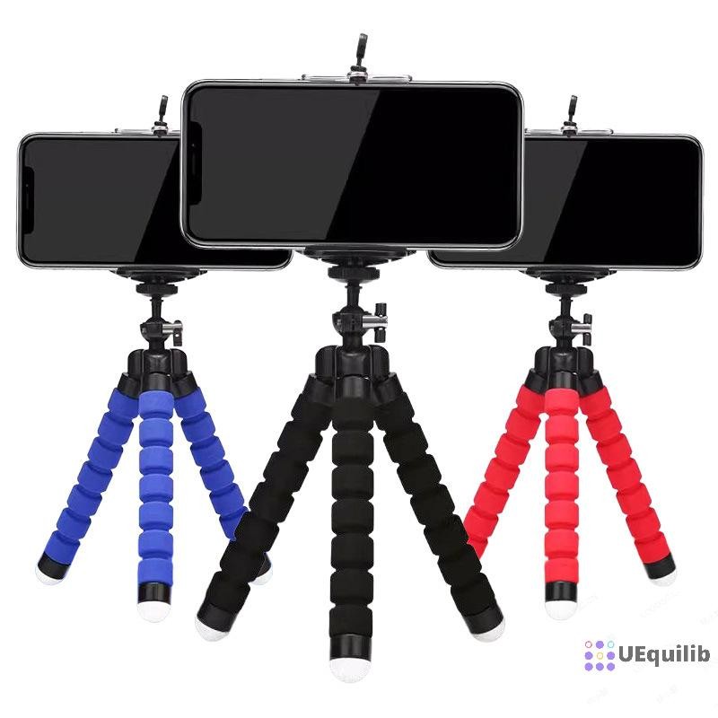 Uequilib ฟองน้ํา Octopus ขาตั้งกล้อง Universal Lazy ที่วางโทรศัพท์มือถือกล้องแบบพกพาขาตั้งกล้อง plus คลิปโทรศัพท์มือถือใหม่