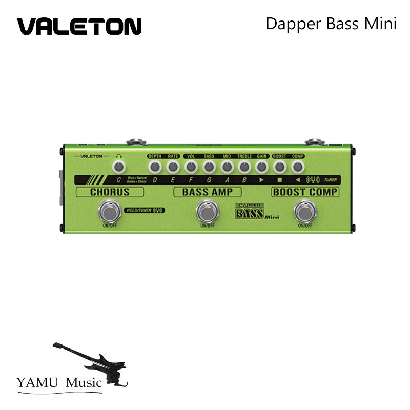 Valeton Dapper Bass Mini MES-2 Bass กีตาร์ไฟฟ้า DI Analog Preamp Multi-Effects Pedal