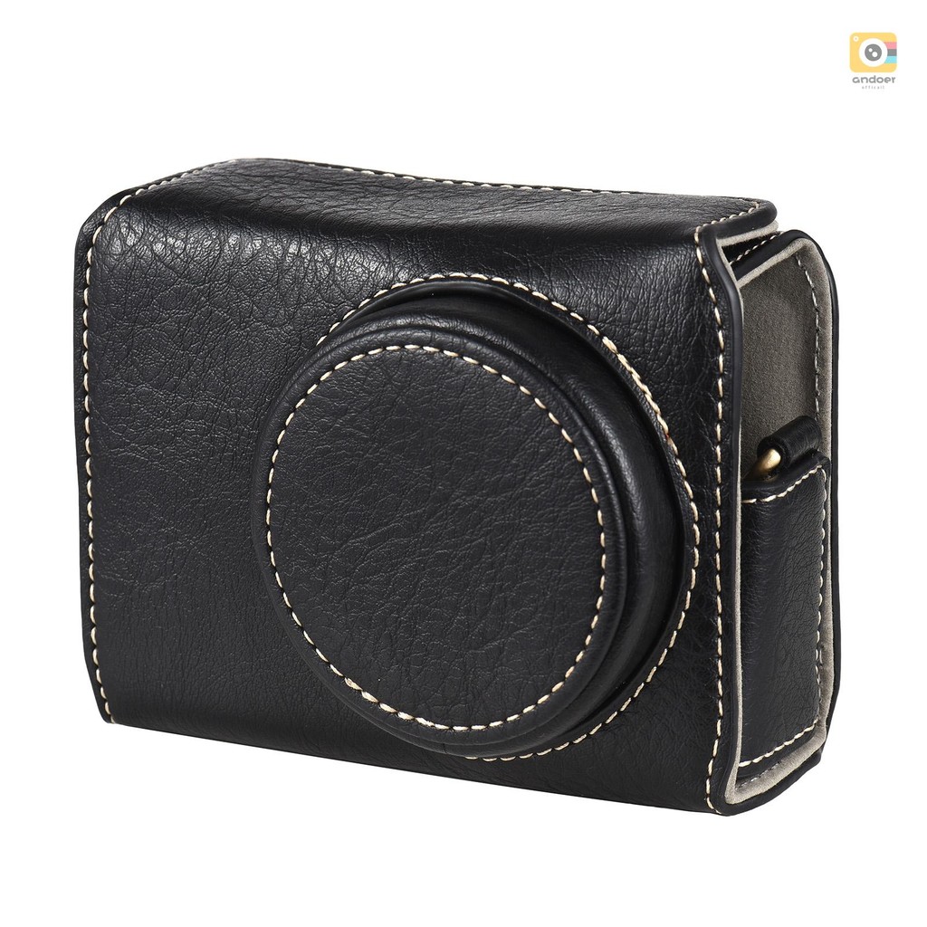 กระเป๋ากล้องแบบพกพาหนังสังเคราะห์กระเป๋ากล้องพร้อมสายคล้องไหล่สําหรับ Ricoh GR3 GR III/ GR3X กล้อง