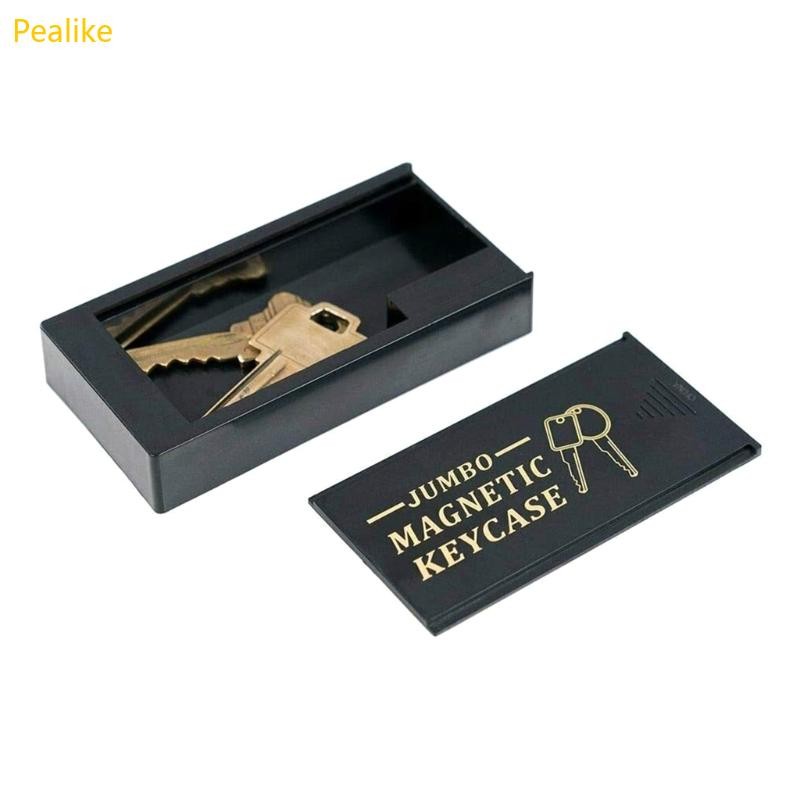 Pealike Magnetic Car Key Holder Box Safe Hider Case Secret Stash Box Plastic Hidden Storage Box for Money Office Truck